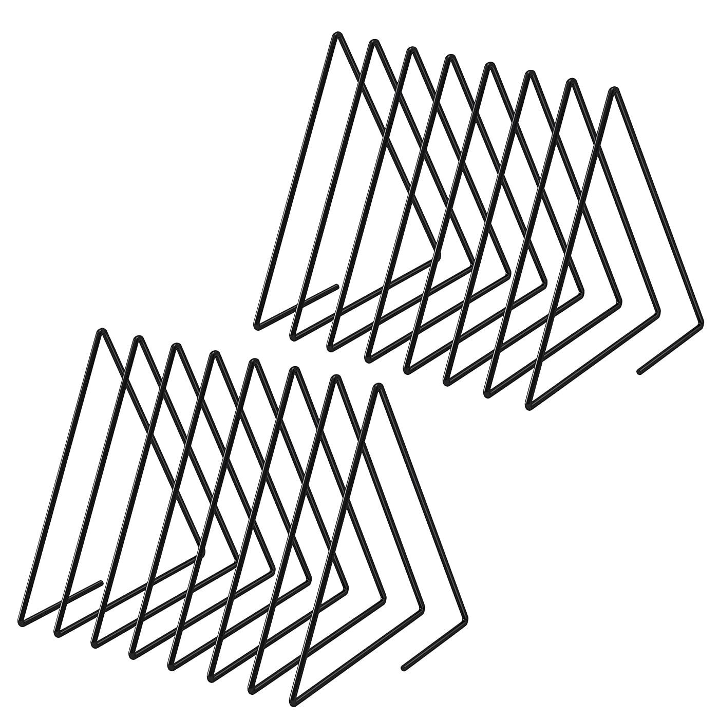 Photo 1 of 2 Sets Triangle File Folder Rack,7 Sections File Holder,File Storage Sorter/Stand,Desktop File Organizer,Wire Organizer Rack,Magazine/Paper Folder Holder,Letter/Legal, Anti-Scratch/Rusty