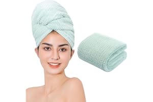 Laojbaba Microfiber Hair Towel Quick Dry Hair Towel Hair Drying Towels Suitable for All Kinds of Hair Ultra Absorbent Long an