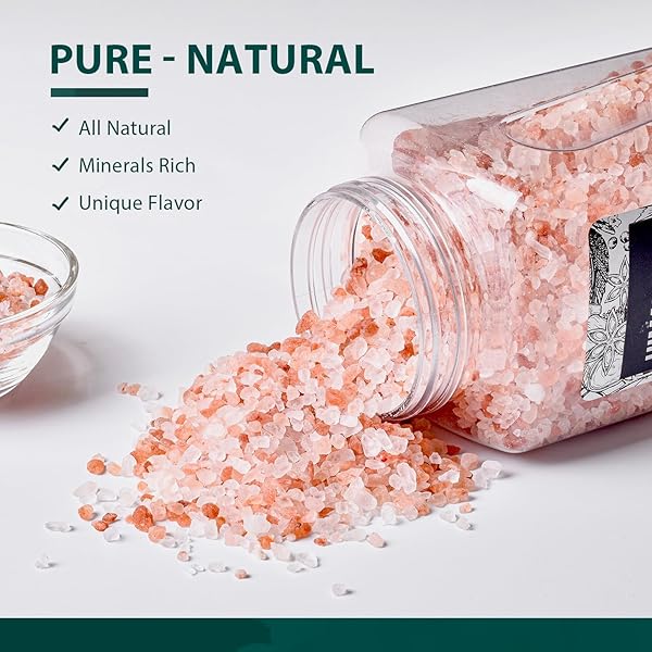 SOEOS HIMALAYAN SALT – COARSE GRAIN, 20 OZ, HIMALAYAN PINK SALT, PURE ROCK SALT FOR GRINDERS AND SALT MILLS, KOSHER & NATURAL CERTIFIED, HEALTHY