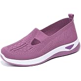 Goferlaa Women's Woven Orthopedic Breathable Soft Shoes Arch Support, Diabetes Foam Shoes Walking Anti-Skid Sports Shoes