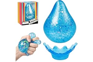Dream Squishy Drop, Water Drops Fidget Stress Ball, Soft Ice Cube Gumdrop Squishies Malt Sugar Squeeze Sensory Balls for Reli