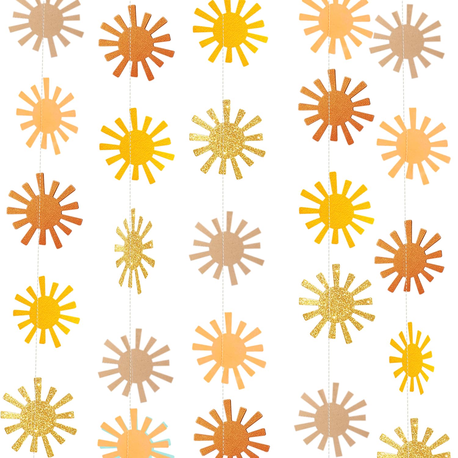 Photo 1 of Sunshine Decor First Trip Around The Sun Garland Decorations Sunny Banner Theme Birthday Party Supplies Brown Baby Shower Decorations Hanging Nursery 1st Birthday Party 2 pcs