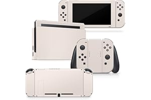 Tacky Design Classic Solid Color Compatible with Nintendo Switch Wrap Cover, Pastel Brown Skin Stickers, Premium Vinyl 3M Ful