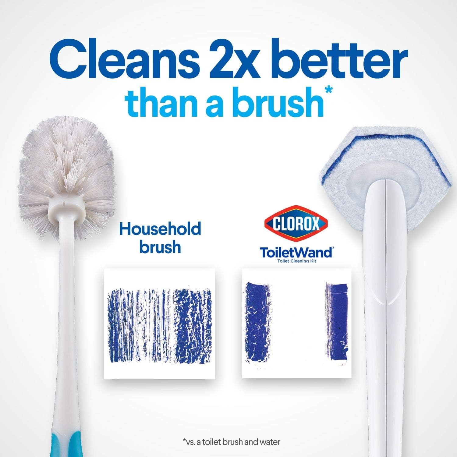 Clorox ToiletWand Disposable Toilet Cleaning System - ToiletWand, Storage Caddy and 6 Disinfecting ToiletWand Refill Heads (Packaging May Vary) (03191): Health & Personal Care