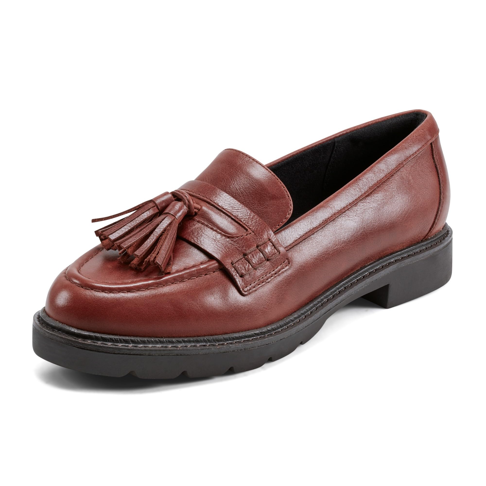 Rockport Women’s Kiara, Dark Natural Leather, 8.5 Medium