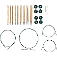 Knit Picks Options Square Wood Interchangeable Knitting Needle Set - US 4-11 (Foursquare Sunstruck)