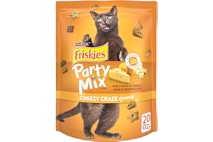 Purina Friskies Cat Treats, Party Mix Cheezy Craze Crunch - 20 oz. Pouch