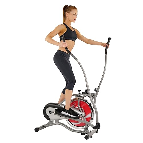 Sunny Health Fitness SF-E1405 Flywheel Elliptical Trainer, Gray
