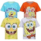 Nickelodeon Spongebob Squarepants Boys 4 Pack T-Shirt for Big Kids