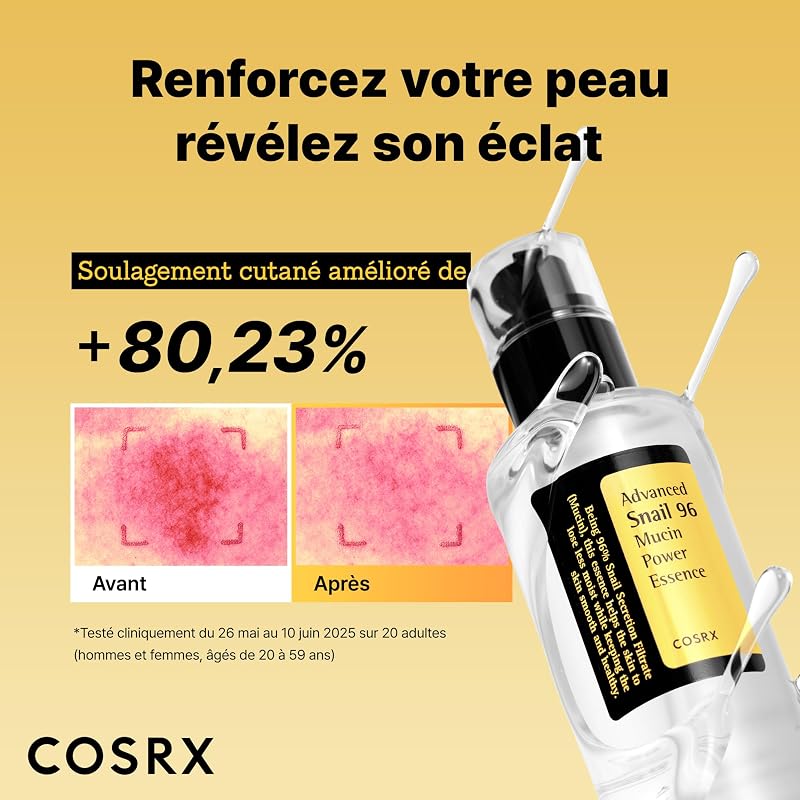 Advanced Snail 96% Mucin Power Essence 100 ml | Sérum Hydratante avec Mucine Bave d'Escargot | Anti Rides Peaux d'Acné et Sèches Soins pour le Visage | Coréen Korean Skincare — photo 2 sur 7