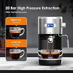 COWSAR Espresso Machine 20 Bar, Semi-Automatic