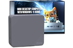 iProda Mini PC with Intel Alder Lake N97 CPU (up to 3.6GHz), Mini Desktop Computer PC Windows 11 Home Mini Computer with 16GB DDR4 512GB SSD 4K Dual Display Micro PC Bluetooth5.2/WiFi6/USB3.2