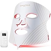 wavytalk Red Light Therapy Mask for Face, Glow Time LED Face Mask Light Therapy for Anti-Fine Line, Acne Treatment, and Skin Rejuvenation with Red, Near-Infrared Light, Blue and Amber Light Therapy