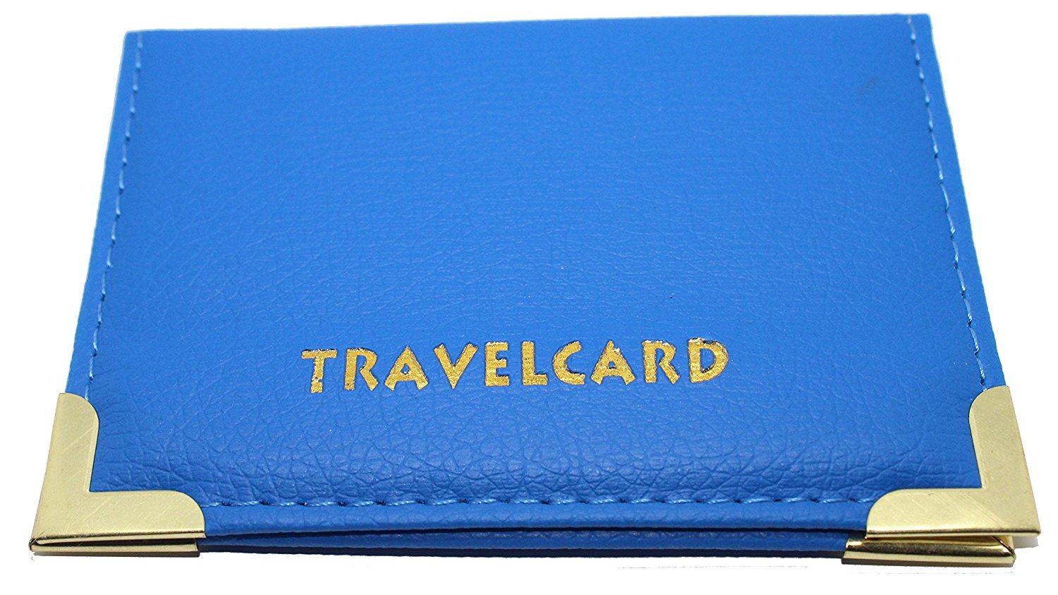 Soft Leather Wallet / Protective Case for Passes, Tickets, Credit Cards, ID Cards blue