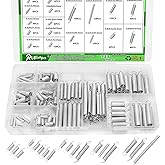 Ruibapa 133 PCS Extension Spring Assortment Kit 18 Different Sizes Zinc Plated Extension Springs for Home Repairs & DIY Sprin