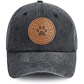 World's Best Dog Mom Hats for Women, Funny Adjustable Embroidered Leather Patch Mama Baseball Cap