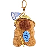 Capybara Plush Keychain – Funny Keyring Charm for Women, Men, Kids | Car Key Handbag Purse Backpack Decor and Birthday Gift