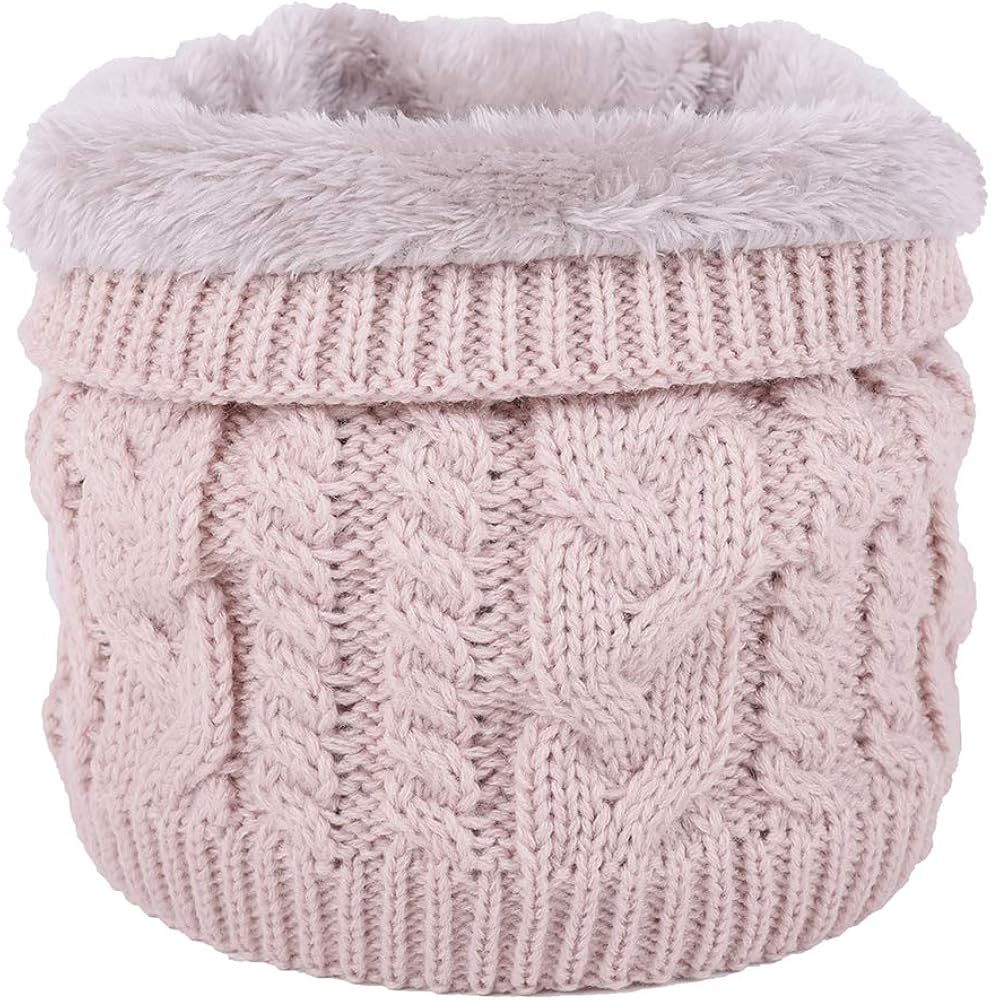 Chechury Femme Homme Hiver Chaud Tube Echarpestricot Tour De Cou Avec Double Polaire Tube Foulard Echarpes Vetements