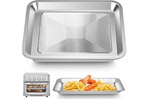 GZHCJJ Air Fryer Tray Replacement for Cuisinart TOA-26 TOA-28 Toaster Air Fryer Convection Oven, 10.7 * 9.8'' Non-stick Mesh Air Fryer Stainless Steel Basket Wire Rack Accessories Parts, Dishwasher Safe