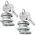 Truck Tool Box Lock Replacement with Keys Pickup Toolbox Latch Cylinder Keyed Alike 2 Pack