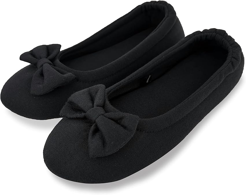 SOLOSMART Womens Comfortable Cotton Ballerina Slippers House Ballet
