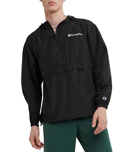 Amazon.com: Champion Men's Rubberized Rain Hoody Jacket, Black
