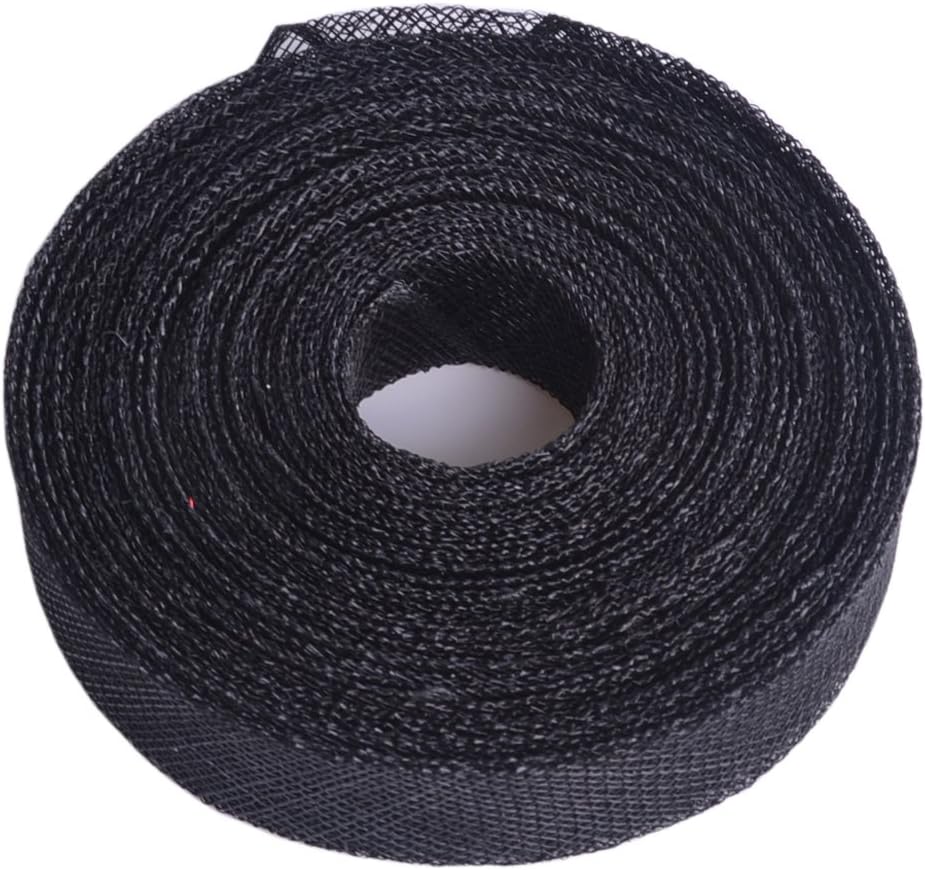 1.1 Yard Sinamay Ribbon Bias Binding for Hat Fascinator Craft use B083 (Black)