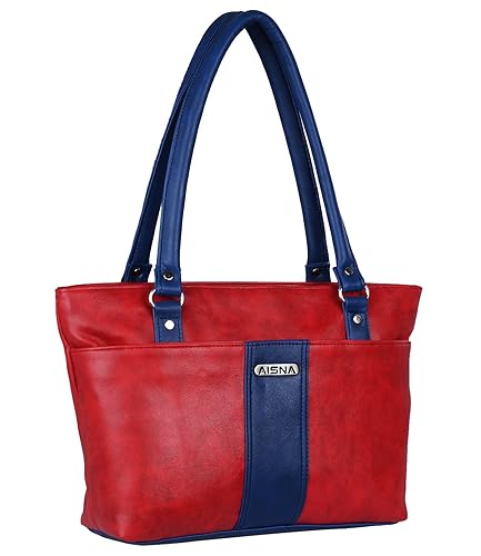Aisna women red and blue shoulder bag (ASN-020) (red and blue)