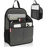 DELTAMANN Large Premium Wider Rugged Backpack Organizer Insert for Men Women Work Travel -19 Pockets, Padded Nylon-Gray