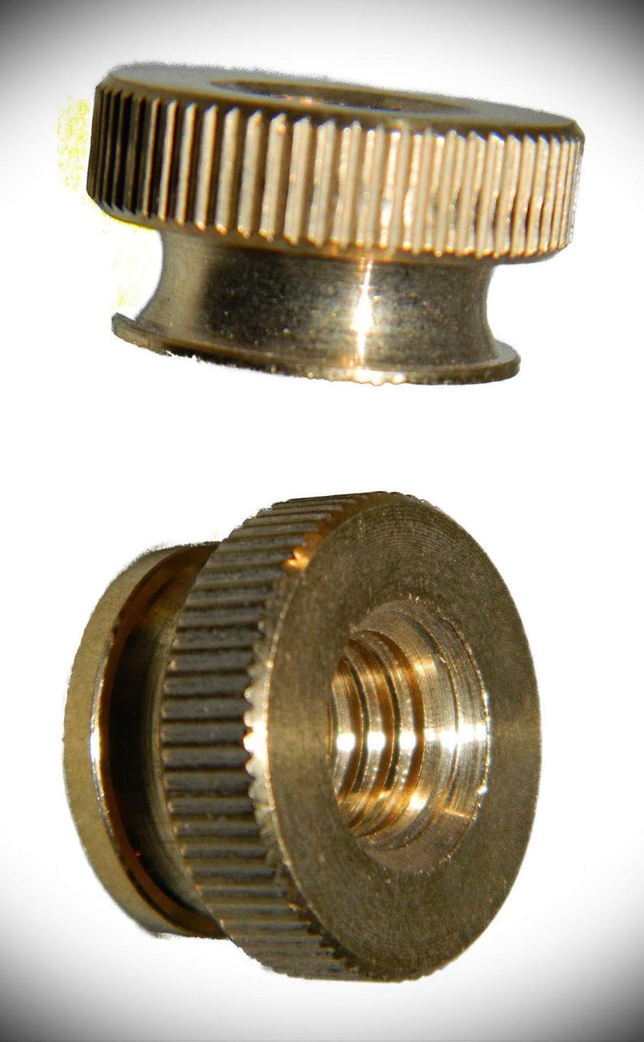 10-Pack Solid Brass Knurled Thumb Nuts - 3/8-16 Thread, Inch Measurement