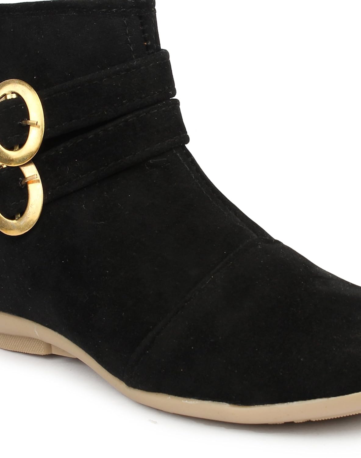 orysta stylish boot double b buckle black for women