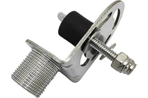 MARINE CITY Rail Mount Antenna Bracket, 304 Stainless Steel with Nylon Clamp, Corrosion Resistant, Fits 7/8” to 1-1/4” Tubes, for RVs, Boats, Yachts, Marines (Pack of 1)