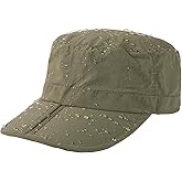 TOP-EX Men's Waterproof Army Hat - Foldable Brim Cadet Military Cap for Golf, Running, Outdoor, Dad Baseball Cap