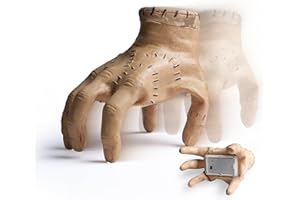 PJMarts Sound-Activated Halloween Animatronics Thing Hand, Crawling Motion & Effects Creepy Doll for Halloween Party Decor Props Wednesday Decorations