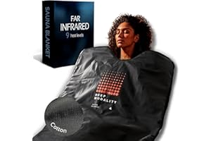 DEEP MODALITY Superior - Low EMF Infrared Sauna Blanket | Detox, Wellbeing & Recovery | Highest Grade Materials, Adjustable Temp 77-176°F, 6ft x 3ft (Classic Edition)