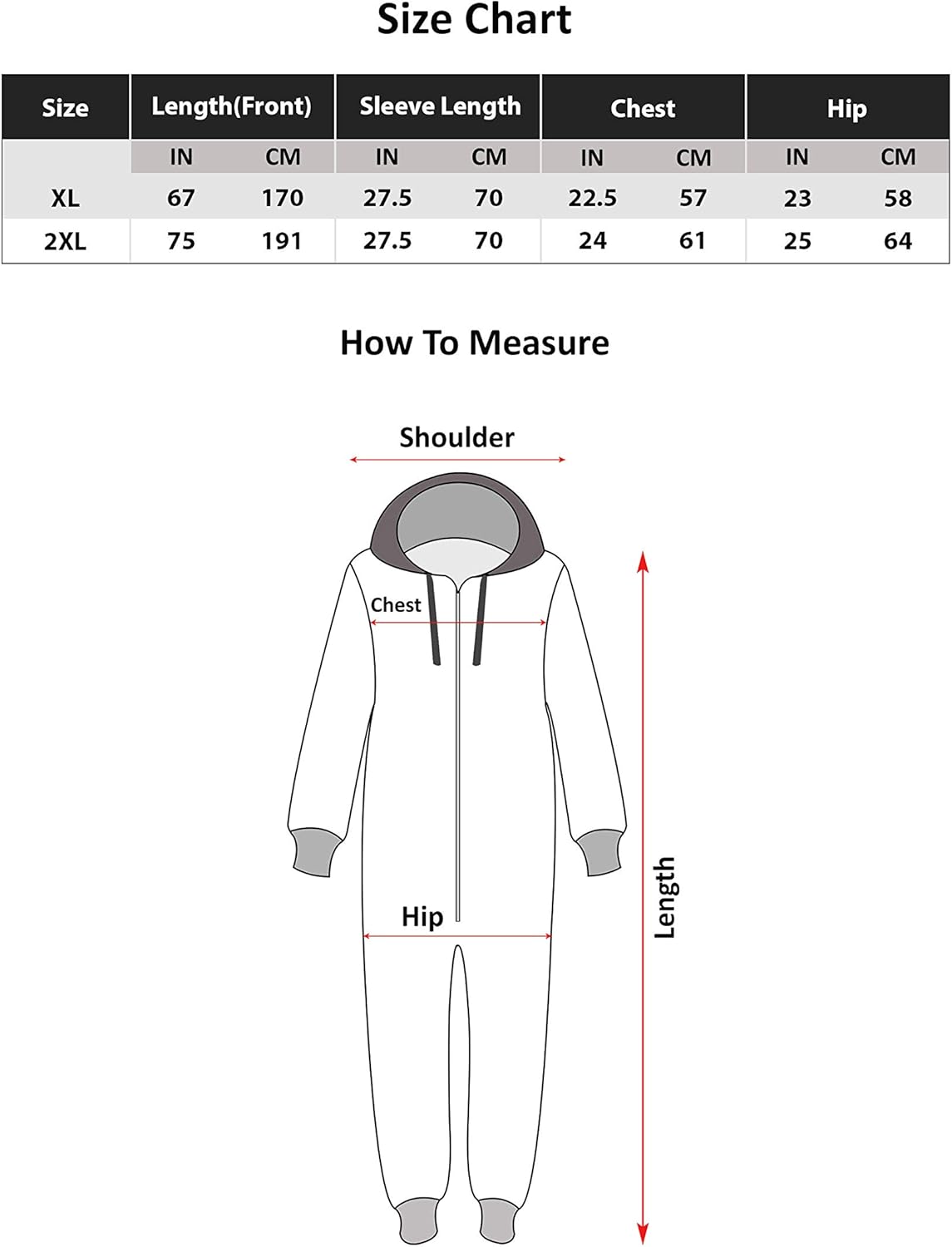 NOROZE Mens Hoodie Jumpsuit Onesie One Piece Pajamas at  Men’s Clothing store