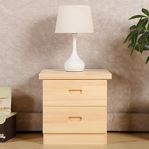 Ewygfrfvqas Pine Bedside Table Storage Shelf With Bin Drawer Wood
