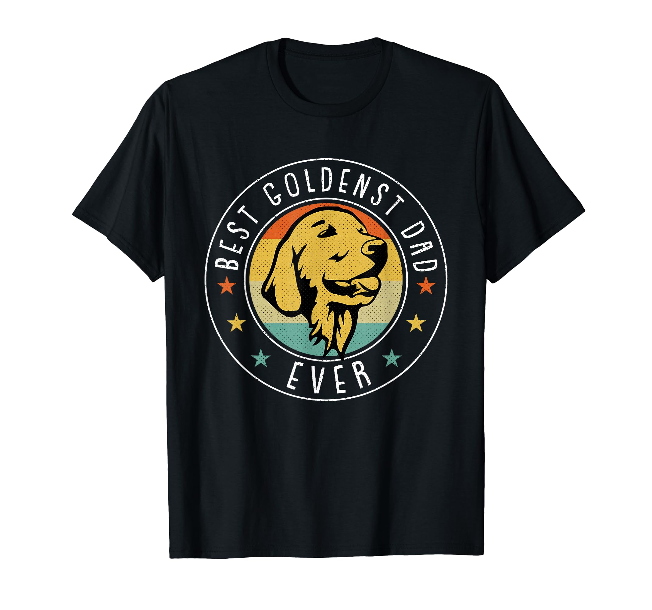 Golden Retriever Dad Fathers Day Retro Dog Daddy Papa T-Shirt