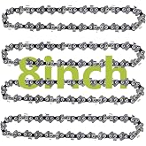 4 Pack 8 Inch Chainsaw Chain 050" Gauge, 3/8" LP Pitch, 33 Drive Links, 8 Inch Pole Saw Chains Fits for Chicago Sun Joe SWJ800E SWJ806E Portland, Greenworks, Chicago and More- S33
