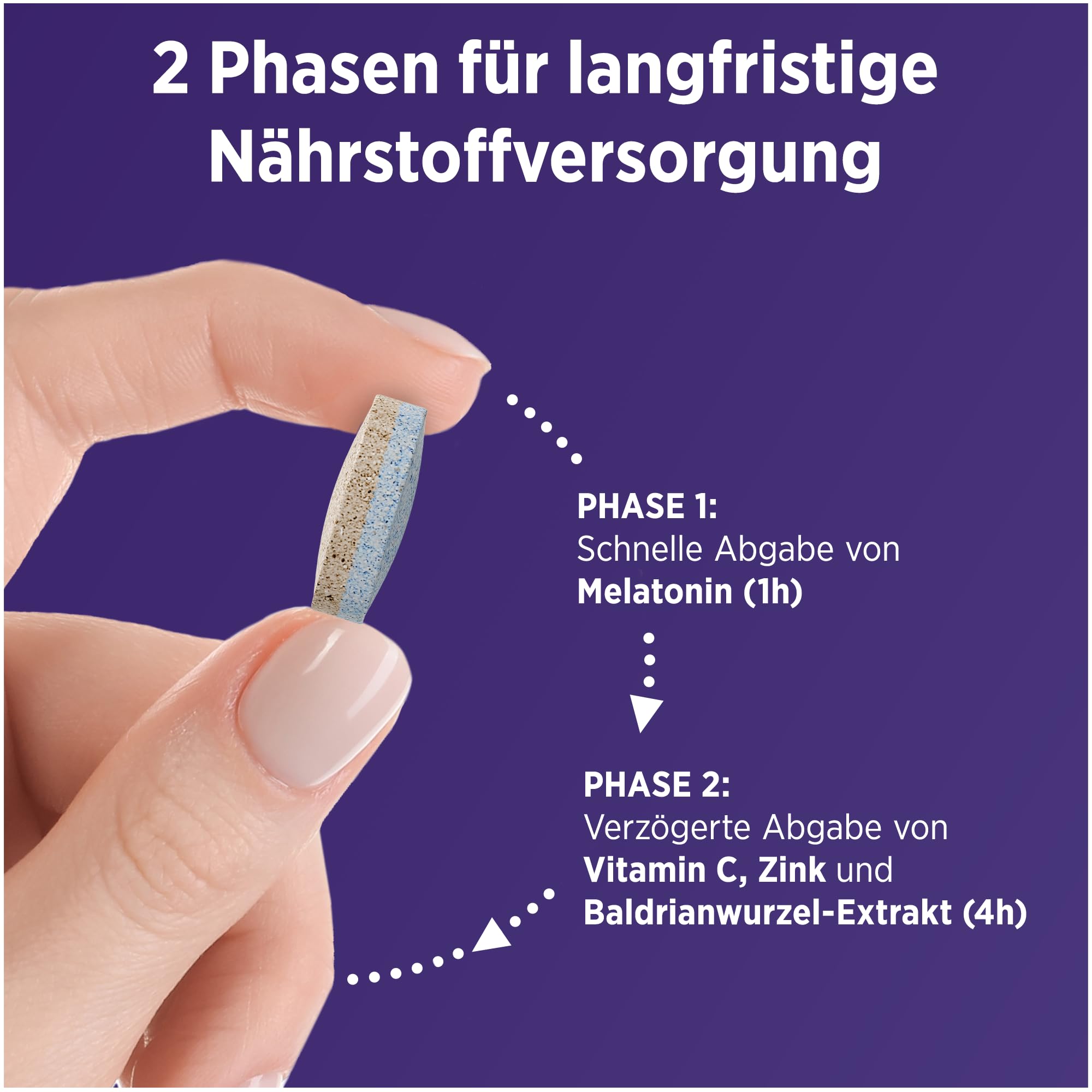 Multivitamin - Centrum Vital+ Schlaf & Immunsystem, Hochwertiger Nährstoffkomplex für erholsamen Schlaf, Immunsystem und Zellregeneration**, Melatonin, Vitamin C, Zink, Baldrian, 30 Tabletten 4