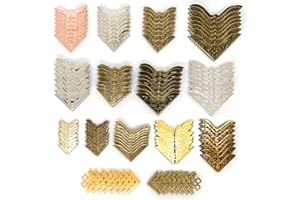 QINIZX 120Pcs Vintage Metal Book Corner Protector Iron Guard Edge Cover Book Scrapbooking Corner Protector, Menus Scrapbook Album Notebook Folder File Corner Decorative Frame Angle Protector Covers 15 Styles