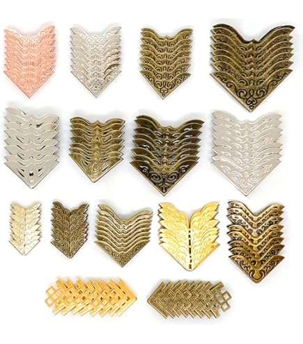 PATIKIL 20mm Metal Book Corners - 100pcs Bronze & Silver Photo Album Protectors For Scrapbooking & Crafting