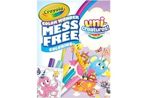 Crayola Color Wonder Unicreatures, Unicorn Mess Free Coloring Pages & Markers, Gift for Kids, Ages 3, 4, 5, 6,