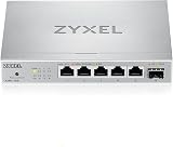 Zyxel XMG-105 5-Port 2.5G Multi-Gig Unmanaged Switch 1x 10G SFP+ Desktop view 3