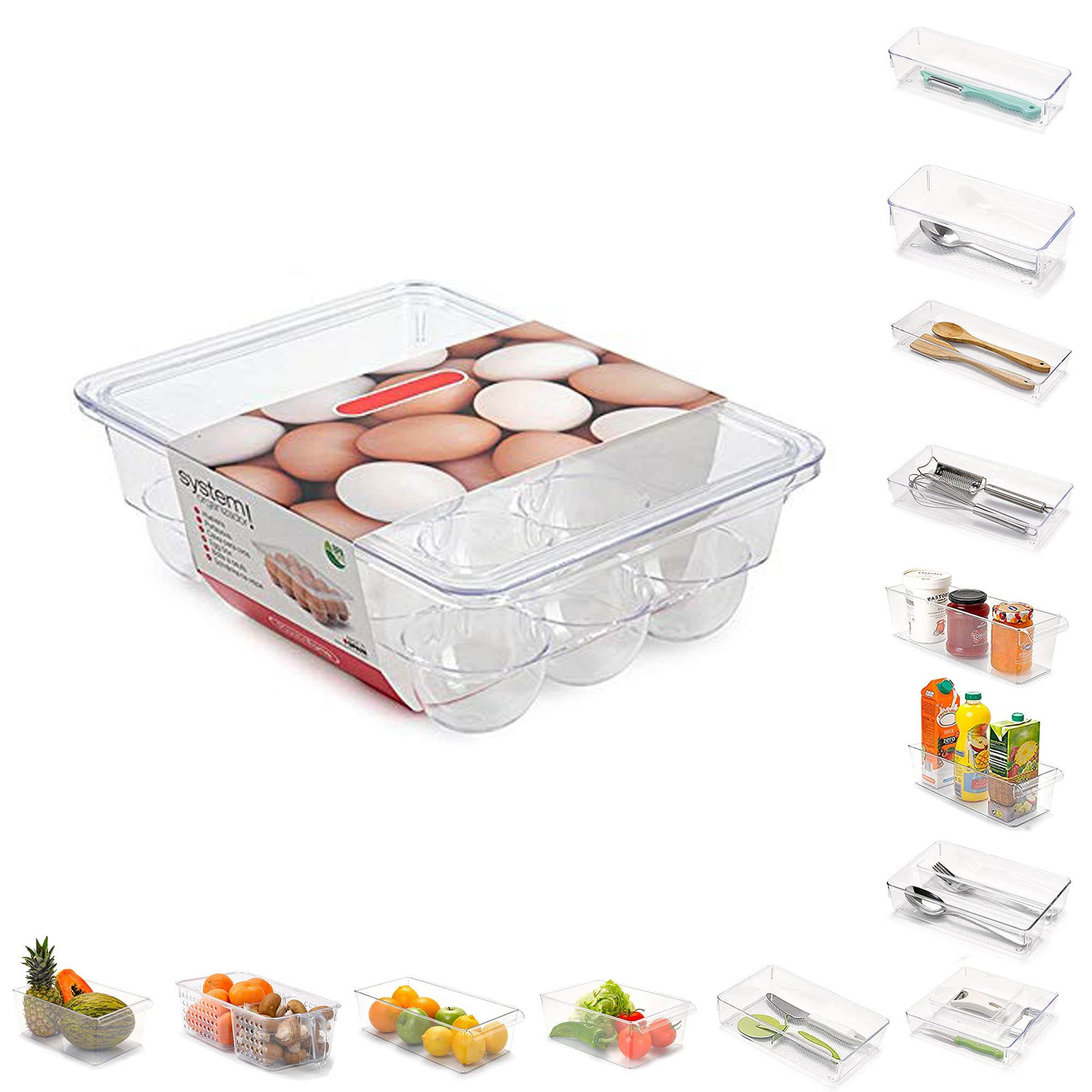 PLASTIFIC Portable Carrier Egg Tray Storage Box Holder Camping Picnic 12 Eggs Container (12 Eggs Holder)