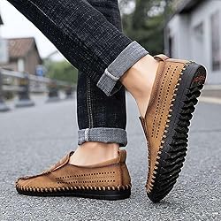 Men's Breathable Perforated Loafers Hand-Stitched