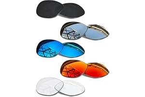 SmartVLT Set of 5 Men's Replacement Lenses for Ray-Ban Meta Wayfarer RW4008 53mm Smart Glasses Combo Pack S01