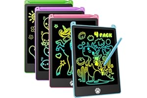 8.5 Inch 4 Pack LCD Writing Tablet, [Upgraded] Colorful Drawing Tablet, Writing Board, Erasable Reusable Eye Protection Doodl