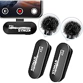 SYNCO Wireless Lavalier Microphone for iPhone, P2XL Professional Lapel Clip on Mics for Vlogging, Tiktok, YouTube Video Recor