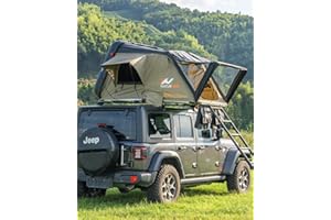 CTOSPOATO Naturnest Rooftop Tent Hard Shell,Vehicle Mounted Pop Up Hardshell Roof Top Tent,Camping Tent for Van SUV Truck Car Vehicle Outdoor,2-3 Person Tent